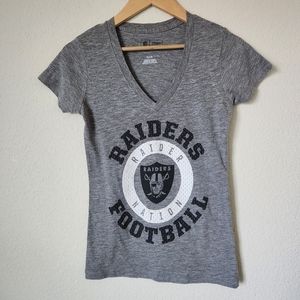 Raiders V Neck Women's T-Shirt, Size S